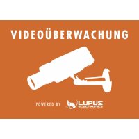 Aufkleber: Achtung Video&uuml;berwachung