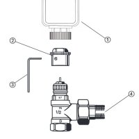 LUPUS - Heizk&ouml;rperadapter f&uuml;r Danfoss RA-Ventile