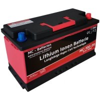 Lithium LiFePo4 Batterie 100Ah + 6AH für BMS + 5...