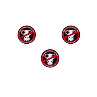 Thitronik Warnaufkleber "gas alarm protected" 3er Set