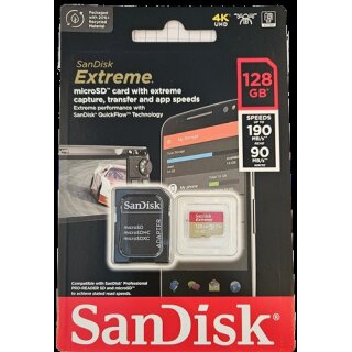 SanDisk Extreme 128GB mit Adapter