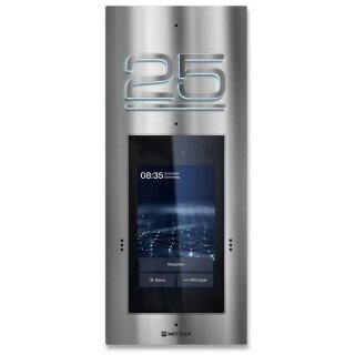 Metzler IP Türsprechanlage mit Kamera; Gesichtserkennung; Touch-Display; Hausnummer beleuchtet; Edelstahl