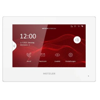 Metzler Innenstation Home, 7 Zoll Touchscreen, LAN PoE, weiß