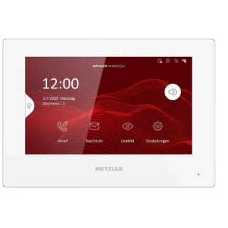 Metzler Innenstation Home, 7 Zoll Touchscreen, 2-Draht, weiß