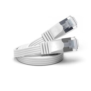 Metzler Patchkabel flach | Cat.6 | weiß | 50 cm
