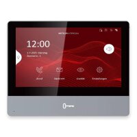 Metzler Intercom Innenstation Pro, 7 Zoll IPS Touchscreen, LAN PoE schwarz - grau
