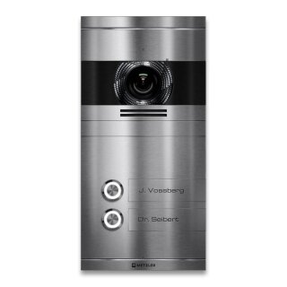 Metzler Colson Video-Türsprechanlage - 2 Klingeltaster; Edelstahl gebürstet