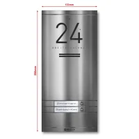 Metzler Kai -ADM10 Audio-Türsprechanlage, 2 Klingeltaster, Edelstahl