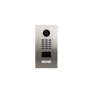 DoorBIrd D2201V IP Video Türsprechanlage, 1 Einheit, 1 Ruftaste, Edelstahl V2A, gebürstet