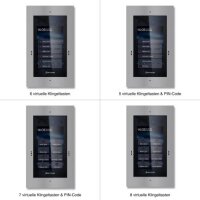 RAL 9016 Graualuminium | Metzler SDM10X Türsprechanlage mit Kamera | Gesichtserkennung | Touch-Display | Live-HD-Video | Ein- und Mehrfamilien
