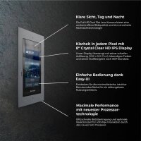 RAL 9016 Graualuminium | Metzler SDM10X Türsprechanlage mit Kamera | Gesichtserkennung | Touch-Display | Live-HD-Video | Ein- und Mehrfamilien