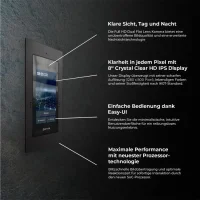 Metzler SDM10X Türsprechanlage mit Kamera | Gesichtserkennung | Touch-Display | Live-HD-Video | Ein- und Mehrfamilien | Eisenglimmer