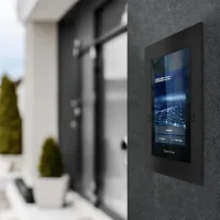 Metzler SDM10X Türsprechanlage mit Kamera | Gesichtserkennung | Touch-Display | Live-HD-Video | Ein- und Mehrfamilien | Tiefschwarz