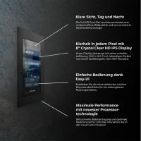 Metzler SDM10X Türsprechanlage mit Kamera | Gesichtserkennung | Touch-Display | Live-HD-Video | Ein- und Mehrfamilien | Tiefschwarz