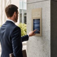 Metzler SDM10H Türsprechanlage mit Kamera | Gesichtserkennung | Touch-Display | Hausnummer beleuchtet | Live-HD-Video | Ein- und Mehrfamilien | Konfiguration