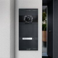 Metzler Neo VDM10 2.0 Video-Türsprechanlage mit austauschbarem Namensschild | 1 Klingeltaster | Anthrazit RAL 7016