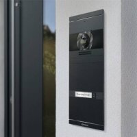 Metzler Neo VDM10 2.0 Video-Türsprechanlage mit austauschbarem Namensschild | 1 Klingeltaster | Anthrazit RAL 7016