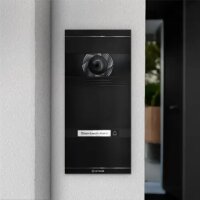 Metzler Neo VDM10 2.0 Video-Türsprechanlage mit austauschbarem Namensschild | 1 Klingeltaster | Tiefschwarz 9005