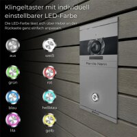 Metzler Colson Video-Türsprechanlage - 1 Klingeltaster; RAL 9007 Graualuminium