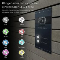 Metzler Colson Video-Türsprechanlage - 2 Klingeltaster; RAL 7016 Anthrazitgrau
