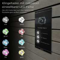 Metzler Colson VDM10 2.0 Mehrfamilien Video-Türsprechanlage | 3 Klingeltaster | RAL 9005 Tiefschwaz