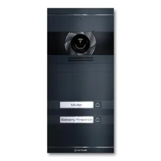 Metzler Neo VDM10 2.0 Video-Türsprechanlage mit austauschbarem Namensschild | 2 Klingeltaster | RAL 7016 Anthrazit