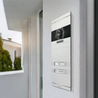 Metzler Neo VDM10 2.0 Video-Türsprechanlage mit austauschbarem Namensschild | 2 Klingeltaster | RAL 9016 Verkehrsweiß