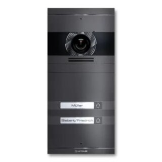 Metzler Neo VDM10 2.0 Video-Türsprechanlage mit austauschbarem Namensschild | 2 Klingeltaster | DB 703 Eisenglimmer