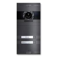 Metzler Neo VDM10 2.0 Video-T&uuml;rsprechanlage mit austauschbarem Namensschild | 2 Klingeltaster | DB 703 Eisenglimmer