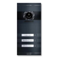 Metzler Neo VDM10 2.0 Video-T&uuml;rsprechanlage mit austauschbarem Namensschild | 3 Klingeltaster | RAL 7016 Anthrazit