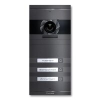 Metzler Neo VDM10 2.0 Video-T&uuml;rsprechanlage mit austauschbarem Namensschild | 3 Klingeltaster | DB 703 Eisenglimmer