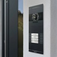 Metzler Neo VDM10 2.0 Video-Türsprechanlage mit austauschbarem Namensschild | 4 Klingeltaster | RAL 7016 Anthrazit