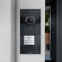 Metzler Neo VDM10 2.0 Video-Türsprechanlage mit austauschbarem Namensschild | 4 Klingeltaster | RAL 7016 Anthrazit
