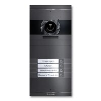 Metzler Neo VDM10 2.0 Video-T&uuml;rsprechanlage mit austauschbarem Namensschild | 4 Klingeltaster | DB 703 Eisenglimmer