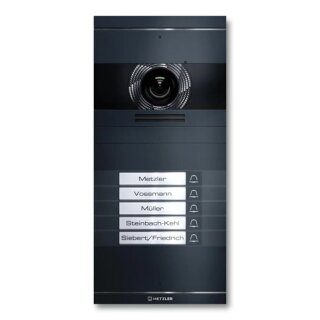 Metzler Neo VDM10 2.0 Video-Türsprechanlage mit austauschbarem Namensschild | 5 Klingeltaster | RAL 7016 Anthrazit