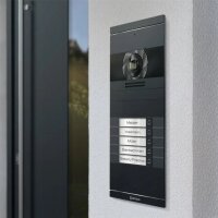 Metzler Neo VDM10 2.0 Video-Türsprechanlage mit austauschbarem Namensschild | 5 Klingeltaster | RAL 7016 Anthrazit