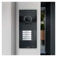Metzler Neo VDM10 2.0 Video-Türsprechanlage mit austauschbarem Namensschild | 5 Klingeltaster | RAL 7016 Anthrazit