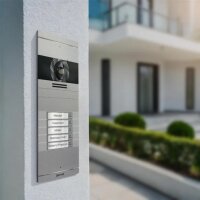 Metzler Neo VDM10 2.0 Video-Türsprechanlage mit austauschbarem Namensschild | 5 Klingeltaster | RAL 9007 Graualuminium