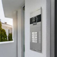 Metzler Neo VDM10 2.0 Video-Türsprechanlage mit austauschbarem Namensschild | 5 Klingeltaster | RAL 9007 Graualuminium