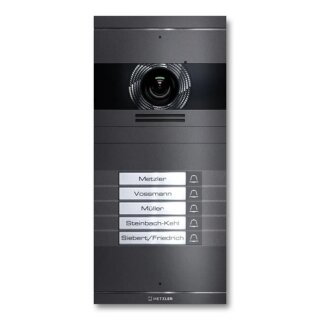Metzler Neo VDM10 2.0 Video-Türsprechanlage mit austauschbarem Namensschild | 5 Klingeltaster | DB 703 Eisengimmer