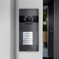 Metzler Neo VDM10 2.0 Video-Türsprechanlage mit austauschbarem Namensschild | 6 Klingeltaster | DB 703 Eisenglimmer