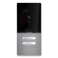 Metzler Maxior | XDM10 PRO Video-Türsprechanlage | Graualuminium mit austauschbarem Namensschild | 2-Draht-BUS | 2 Klingeltaster