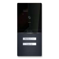 Metzler Maxior | XDM10 PRO Video-Türsprechanlage | RAL 7016 Anthrazit mit austauschbarem Namensschild | 2-Draht-BUS | 2 Klingeltaster