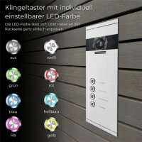 Metzler Colson VDM10 2.0 Mehrfamilien Video-Türsprechanlage | 4 Klingeltaster | RAL 9016 Verkehrsweiß