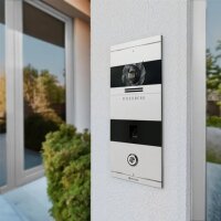 Metzler Niko Video-Türsprechanlage; Fingerprint; 1 Klingeltaster; RAL 9016 Verkehrsweiß