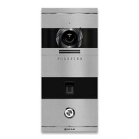 Metzler Niko Video-Türsprechanlage; Fingerprint; 1 Klingeltaster; RAL 9007 Graualuminium