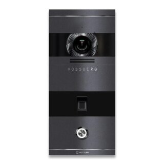 Metzler Niko Video-Türsprechanlage; Fingerprint; 1 Klingeltaster; DB703 Eisenglimmer