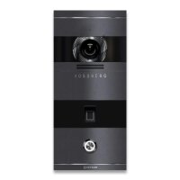 Metzler Niko Video-T&uuml;rsprechanlage; Fingerprint; 1 Klingeltaster; DB703 Eisenglimmer