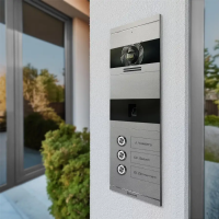 Metzler Niko | VDM10 2.0 Video-Türsprechanlage | mit Fingerprint | 3 Klingeltaster | RAL 9007 Graualuminium