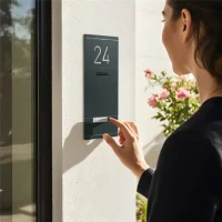 Metzler Kai -ADM10 Audio-Türsprechanlage, 1 Klingeltaster, RAL 7016 Anthrazit